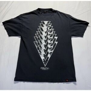 IMKing graphic t-shirt Mens L black geometric pyramid tee Money Music Mayhem